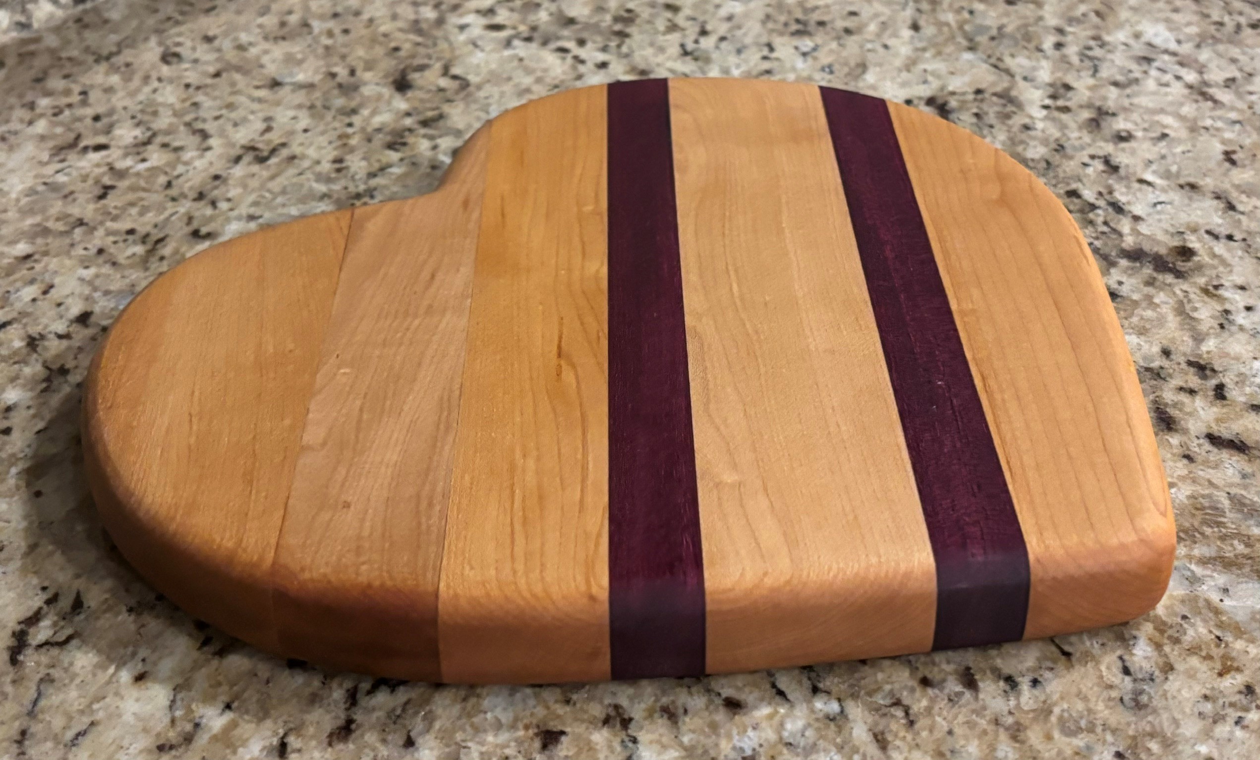 12" Rock Maple & Purpleheart Heart - Image 4