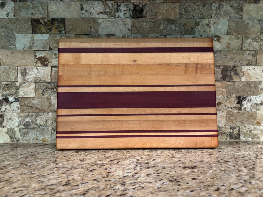 Purpleheart & Rock Maple Chopping Block